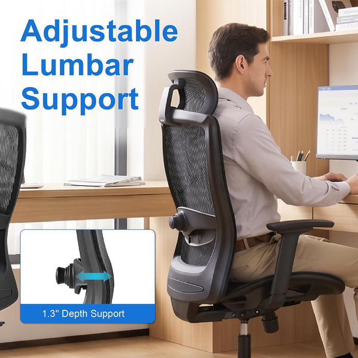 Ergonomic Office Chair,Comfy Desk Chair with Lumbar Support