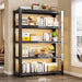 5-Tier Metal Bookshelf,Heavy Duty Bookcase with Adjustable Shelves for Office,Library,Living Room,Black