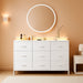 White Dresser With Integrated LED Lighting Charging