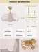 26" Boho Rattan Gold Fandelier Ceiling Fans with Lights and Remote Control