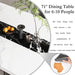 71 Inch Dining Table for 6 8 10 People, Rectangular Faux Marble Kitchen Dining Table Wooden, Modern Large Tabletop and Metal Adjustable Feet, White