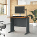 Bush Business Furniture Series a 36W Desk in Natural Cherry and Slate, Compact Workstation for Home or Office, Small Desktop Solution for Limited Workspace