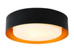 Lynch Metal Flush Mount Ceiling Light in Black and Gold