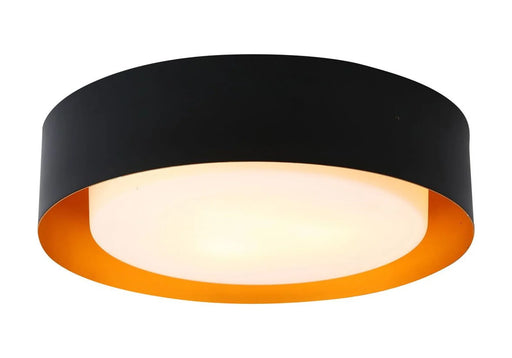 Lynch Metal Flush Mount Ceiling Light in Black and Gold