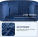Deluxe Blue Velvet Upholstered Barrel Armchair Set
