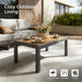 Aluminum Outdoor Patio Furniture Set with Table,7 Seat,Dark Gray