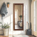 Rustic Floor Full Length Mirror Wood Frame, 56"X21" Brown Mirror