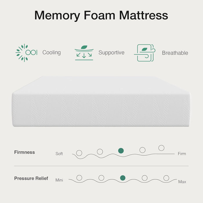 Full Size Mattress, 8 Inch Full Size Mattress in a Box, Gel Memory Foam Mattresses with Comfort Foam for Cooling Night Sleep, Pressure Relief, Certipur-Us Certified