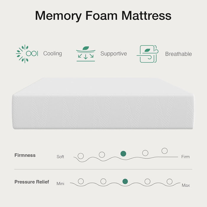 Twin Mattress, 6 Inch Twin Bed Mattress with Gel Memory Foam