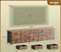 78.7 Inch Long Dresser for Bedroom, 15 Drawer Fabric Dresser for Closet, Large TV Stand for 65, 75, 85 Inch TV, Wide Chest of Drawer with Storage, 78.7" W X 12.9" D X 26.7" H, Rustic Brown