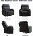 Classic Power Recliner Sofa with Cup Holders and Double Layer Backrest