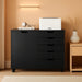 Black Premiumgrade Five Drawer File Cabinet Wheels