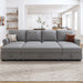 Modern Sectional Sofa Set Storage Couch Bed for Living Room and Apartment, Light Grey