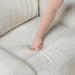 Mnul Double Reclining Sof, Polished Microfiber Upholstered 3 Seter Mnul Sof Recliner for Living Room, Wll Hugger, Esy ssembly, Beige