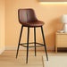 Bar Stools Set of 2, Bar Height Bar Stools with Back, Ergonomic Backrest, Synthetic Leather, Metal Legs, 28.7-Inch Tall Stools for Kitchen Island Home Bar, Coffee Brown ULBC888K02
