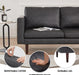 65" Faux Leather Loveseat - Black