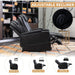 Black Power Recliner with USB, Cup Holders, Storage