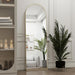 Door Mirror, Arched Full Length Mirrors over the Door, 14"X 48" Hanging or Wall Mirror, Full Body Mirrors, Gold