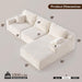 98-Inch Sectional Sofa White Check Premium RightFacing