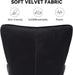 Black Mid Century Velvet Upholstered Wingback Armchair