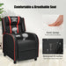 Massage Gaming Recliner PU Leather Chair with Footrest