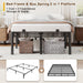 20 Inch Queen Bed Frame Double Layer 2 in 1 Platform with round Corner