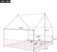 Metal Full Size Bed Playhouse Roof MontessoriStyle