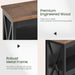 4-Tier Bookshelf, 42.9" Small Bookcase, Floor Standing Organizer Shelf, Corner Book Shelf, Metal Frame Bookshelves for Study, Bedroom, Living Room, Black and Walnut TSJ01BL