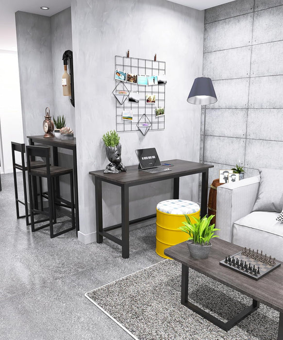 51'' Home Office Desk Modern Computer Desk 51.2X 23.6X29.5 Inches PC Table with Thicken Frame Industrial Style Sturdy Metal Frame Furniture for Writing Gaming Black+Black - ShipItFurniture