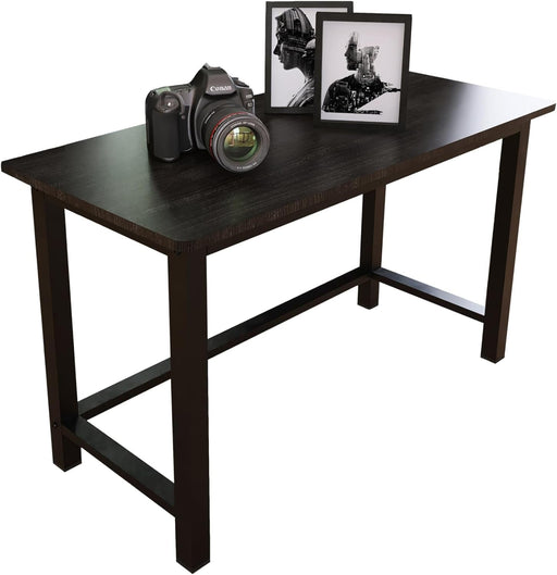 51'' Home Office Desk Modern Computer Desk 51.2X 23.6X29.5 Inches PC Table with Thicken Frame Industrial Style Sturdy Metal Frame Furniture for Writing Gaming Black+Black - ShipItFurniture