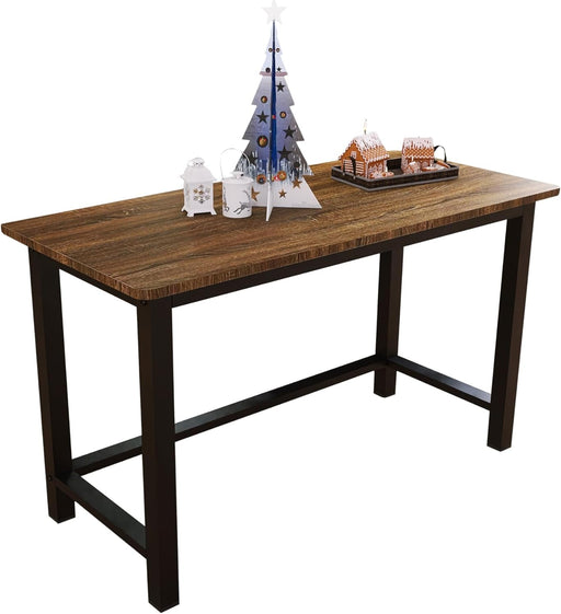 51'' Home Office Desk Modern Computer Desk 51.2X 23.6X29.5 Inches PC Table with Thicken Frame Industrial Style Sturdy Metal Frame Furniture for Writing Gaming Rustic Brown+Black - ShipItFurniture