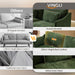 84Inch Extra Deep Luxuriously Textured LinenVelvet Sofa