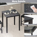 Graphite Square Dining Table Contemporary Solid Wood