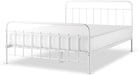 Florence Full Panel Metal Platform Bed Frame, Mattress Foundation, No Box Spring Needed, Easy Assembly, White, Full
