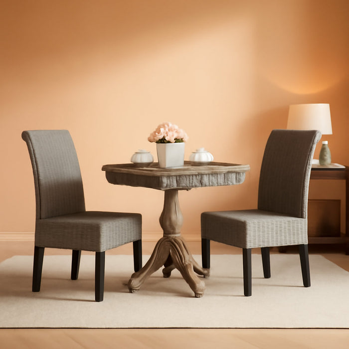 Home Collection Arjun Grey Wicker 18-Inch Dining Chair