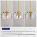 Handcrafted Gold Glass Circular Chandelier 3 Lights