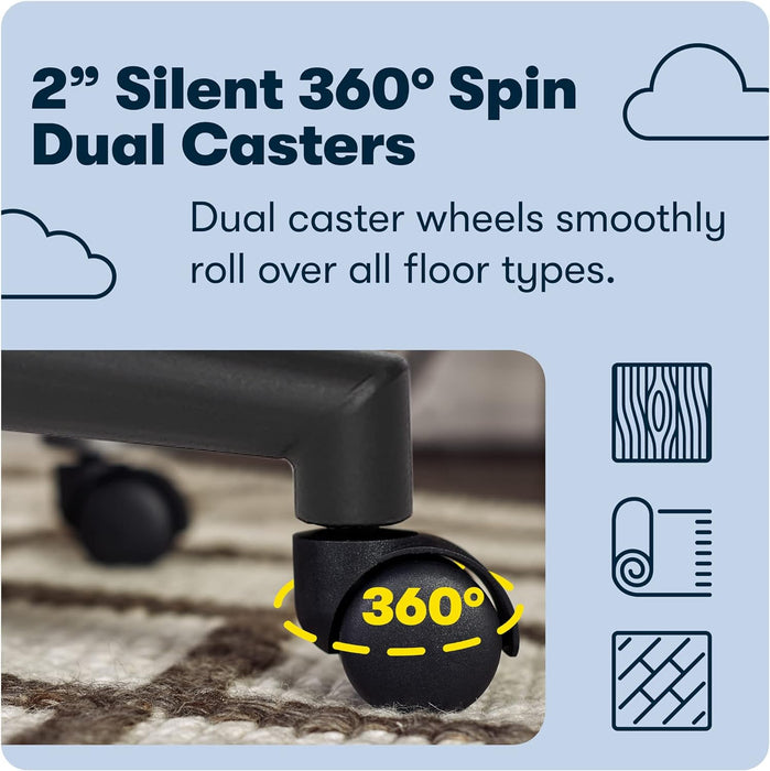 Hannah Executive Home Office Desk Chair, Ergonomic Mid-Back with Lumbar Support, Firm Seat Cushion, Layered Body Pillows, Padded Armrests, Swivel Base, Easy Assembly, Microfiber/Beige