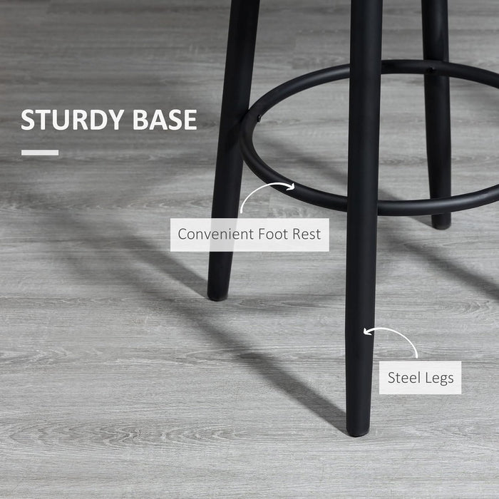 Bar Height Bar Stools Set of 2, Modern 360° Swivel Barstools, 29.5 Inch Seat Height Upholstered Kitchen Chairs with Steel Legs and Footrest, Cream White