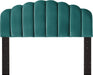 Tufted Velvet Upholstered Headboard Channel, Queen Full Size Bed Adjusted Height 42-50 Inch, Teal