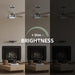 Ceiling Fans with Lights and Remote Control, 42 Inch Flush Mount Ceiling Fan with Quiet Reversible DC Motor, Dimmable LED Lighting, 6 Speeds, Timer, Nickel Ceiling Fan for Bedroom Living Room