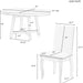TREXM 5-Piece Farmhouse Dining Table Set Wood round Extendable Dining Table and 4 Upholstered Dining Chairs (Oak Natural Wood + Antique White)