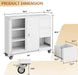 Forty Seven Inch BrilliantWhiteFinish Rolling File Cabinet