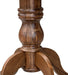FE6-0N-TP round Breakfast Table with Acacia Wood Top and Elegant Pedestal Base - Antique Walnut Finish