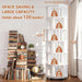 6-Tier Rotating Bookshelf Tower, Solid Wood 360° Revolving Bookcase | round Spinning Book Shelf Organizer on 6 Wheels, Narrow Rolling Bookshelves for Small Spaces, Corner, Bedroom, Office, White