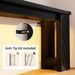 63" Console Table with Outlet, Farmhouse Entryway Table with Colorful LED Lights, Wooden Sofa Table with Unique Carved Design, Foyer Accent Table for Entrance, Hallway, Living Room