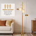 70" Wood Floor Lamp Dimmable Floor Lamps for Living Room Bedroom Mid Century Modern Floor Lamp Gold Standing Lamp Tall Lamps for Office Nursery Reading Elegant Stand up Lamp, 3 Bulbs Included