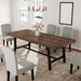 63-83" Extendable Dining Table, Industrial Rectangular Dining Room Table for 6-8 People, Expandable Kitchen Table with Heavy Duty Metal Frame for Dining Room, Kitchen & Parties, Brown