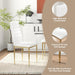 White Dining Chairs Set of 4, Gold Chromed Modern Soft Padded High Back Kitchen Chair for Dining Room, Kitchen (4, White with Gold Legs)