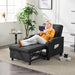 Black Multifunctional Sleeper Chair SofaBed Usb Ports