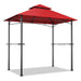 8 X 5 Feet Outdoor Double-Tiered Barbecue Grill Gazebo Canopy Tent BBQ Shelter